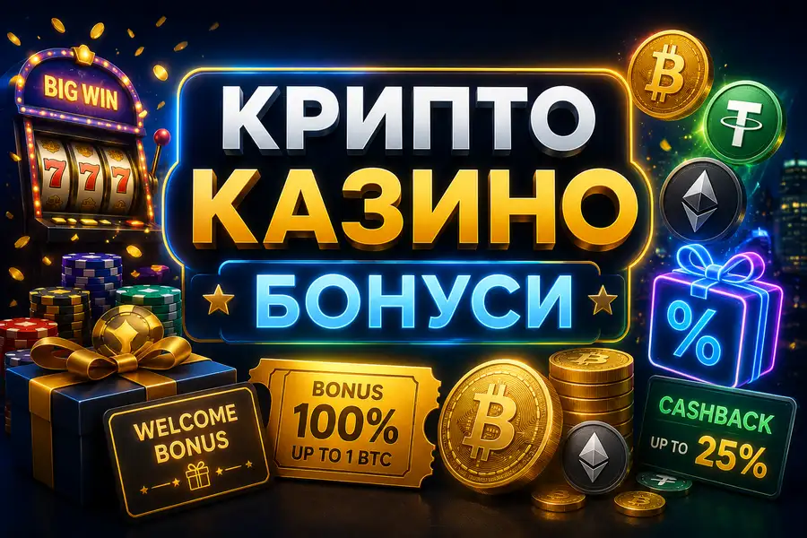 Крипто казино бонуси